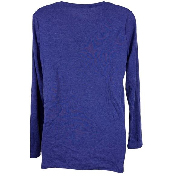 Eddie Bauer Violet V-Neck Favorites Long Sleeve Tee T Shirt Cotton Blend NWT P L - Picture 13 of 16